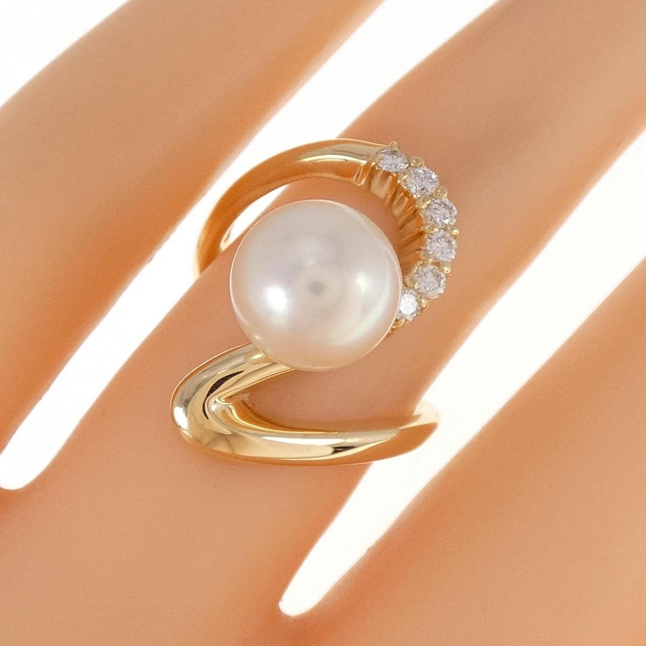 K18YG Akoya pearl ring 8.7mm