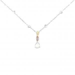 K18スリーカラー ダイヤモンド ネックレス 0.86CT