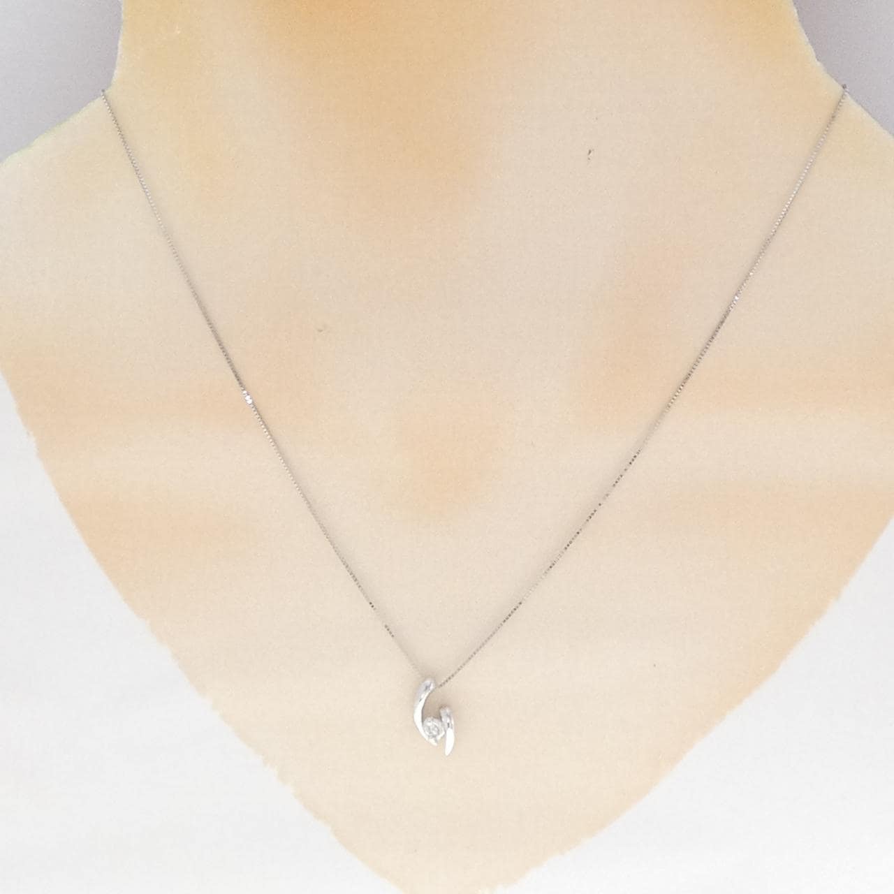 K18WG ダイヤモンド ネックレス 0.04CT