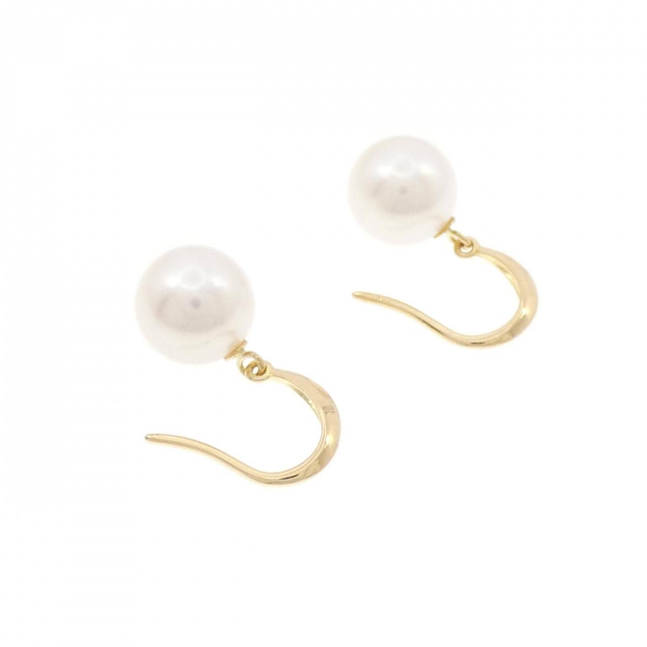 K18YG Akoya pearl earrings 7.8mm
