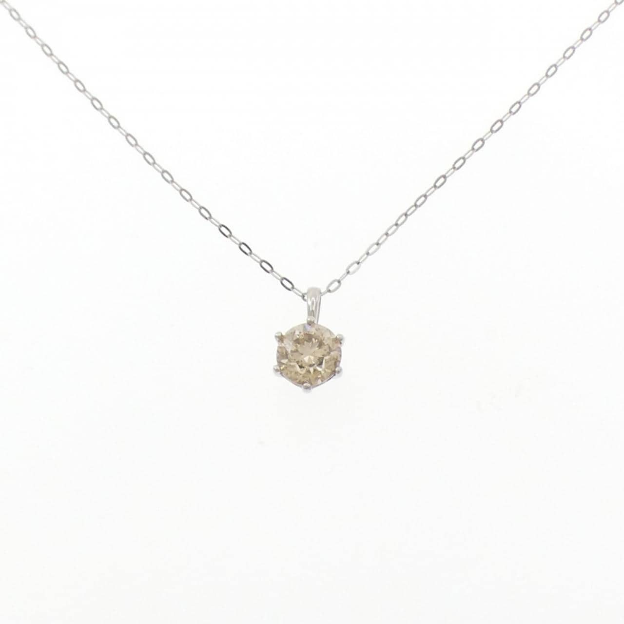 PT999/PT850 ソリティア ダイヤモンド ネックレス 1.00CT
