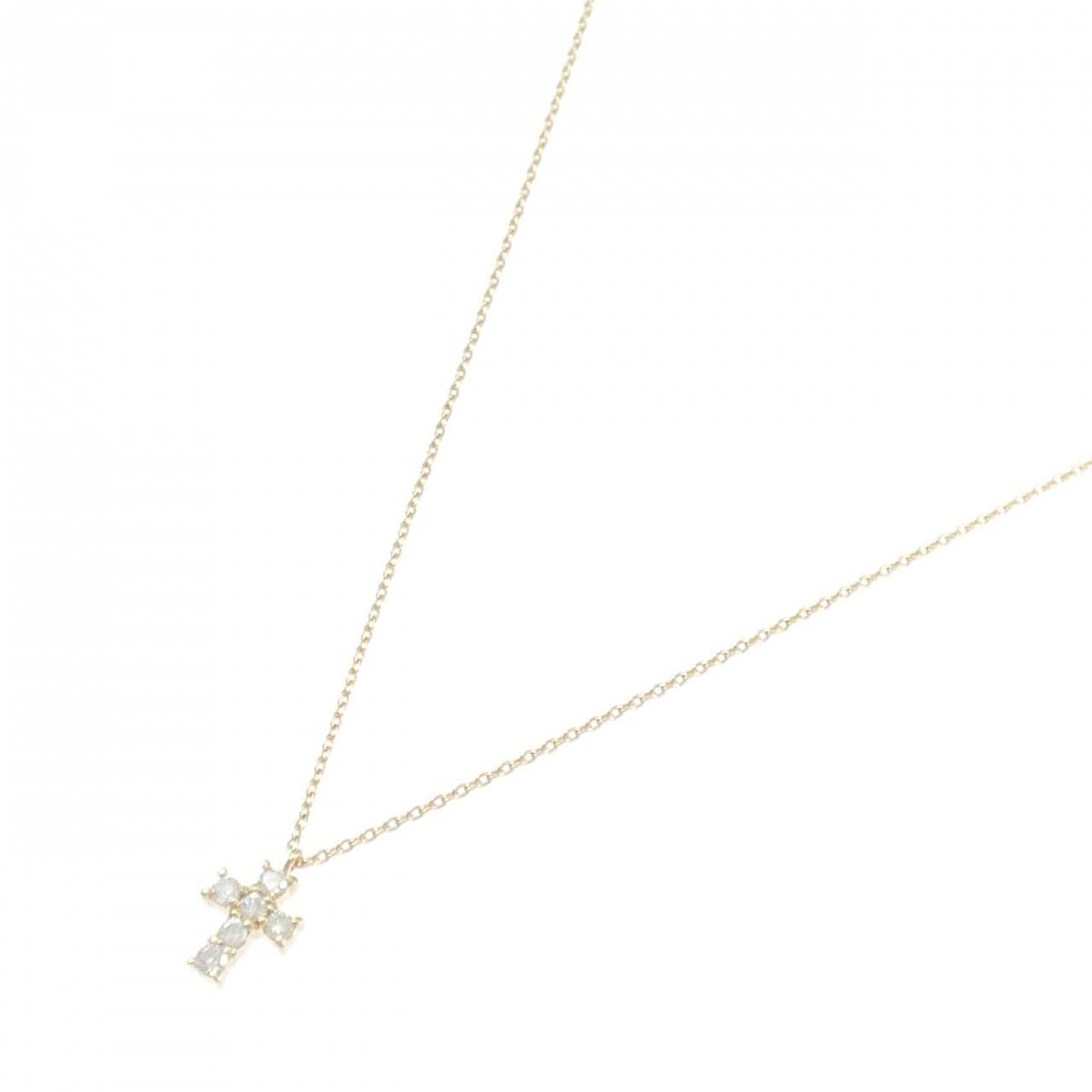 ヴァンドーム クロス ダイヤモンド ネックレス 0.18CT