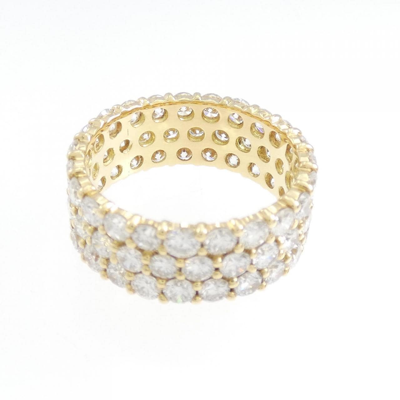 K18YG full eternity Diamond ring 4.05CT