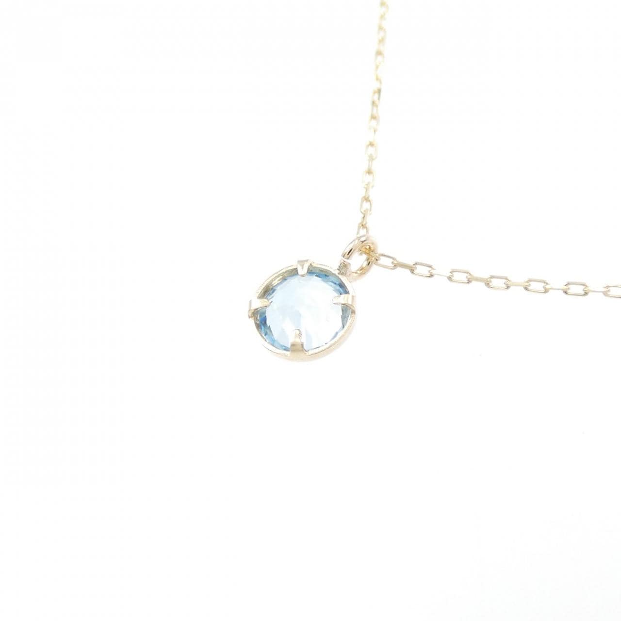 [BRAND NEW] K10YG Blue Topaz Necklace