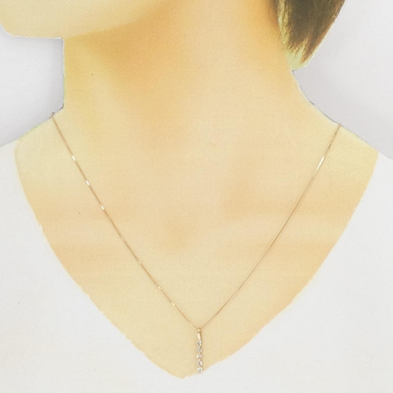 K18PG ダイヤモンド ネックレス 0.30CT