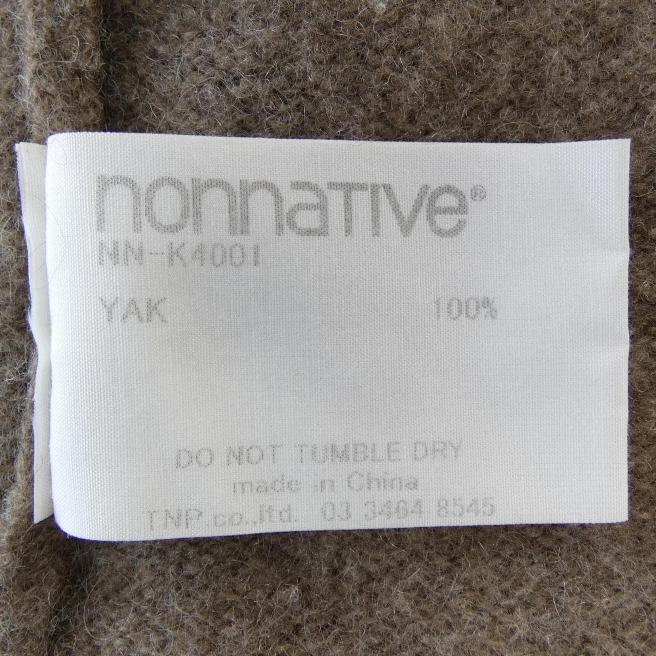 ノンネイティブ NONNATIVE NN-K4001 ニット