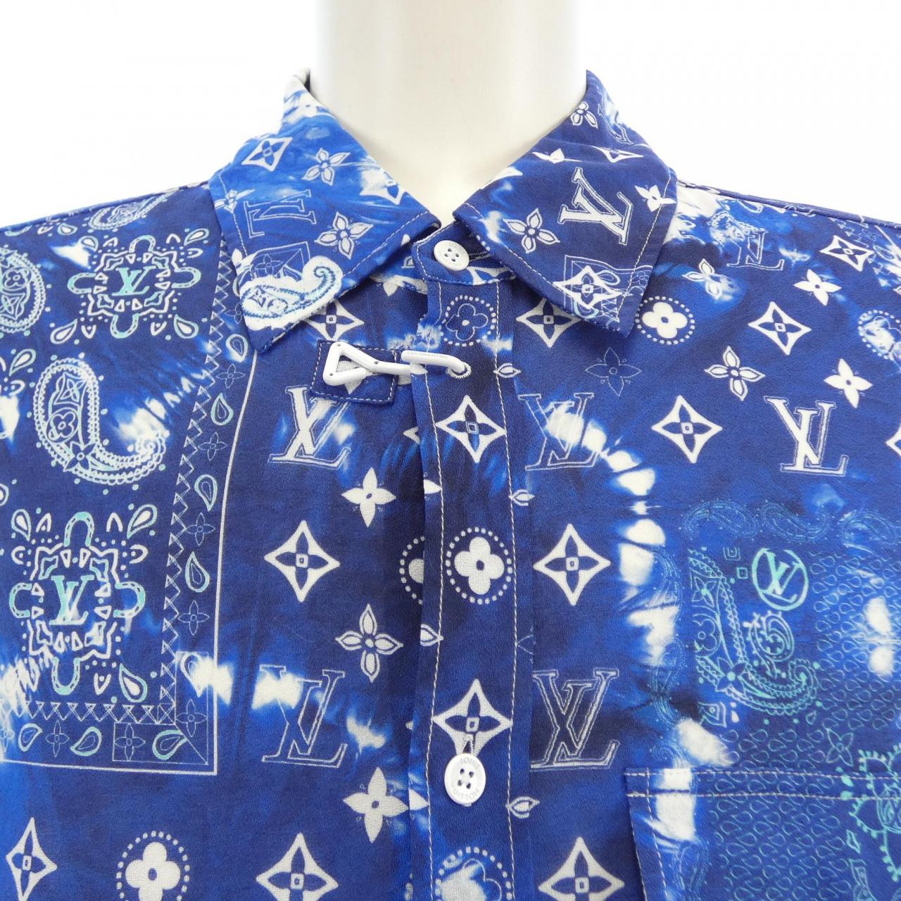 ルイヴィトン LOUIS VUITTON モノグラムバンダナフックディテールロングスリーブシャツ HNS08WN08 シャツ