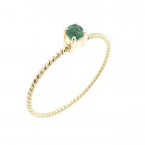 K18YG emerald ring
