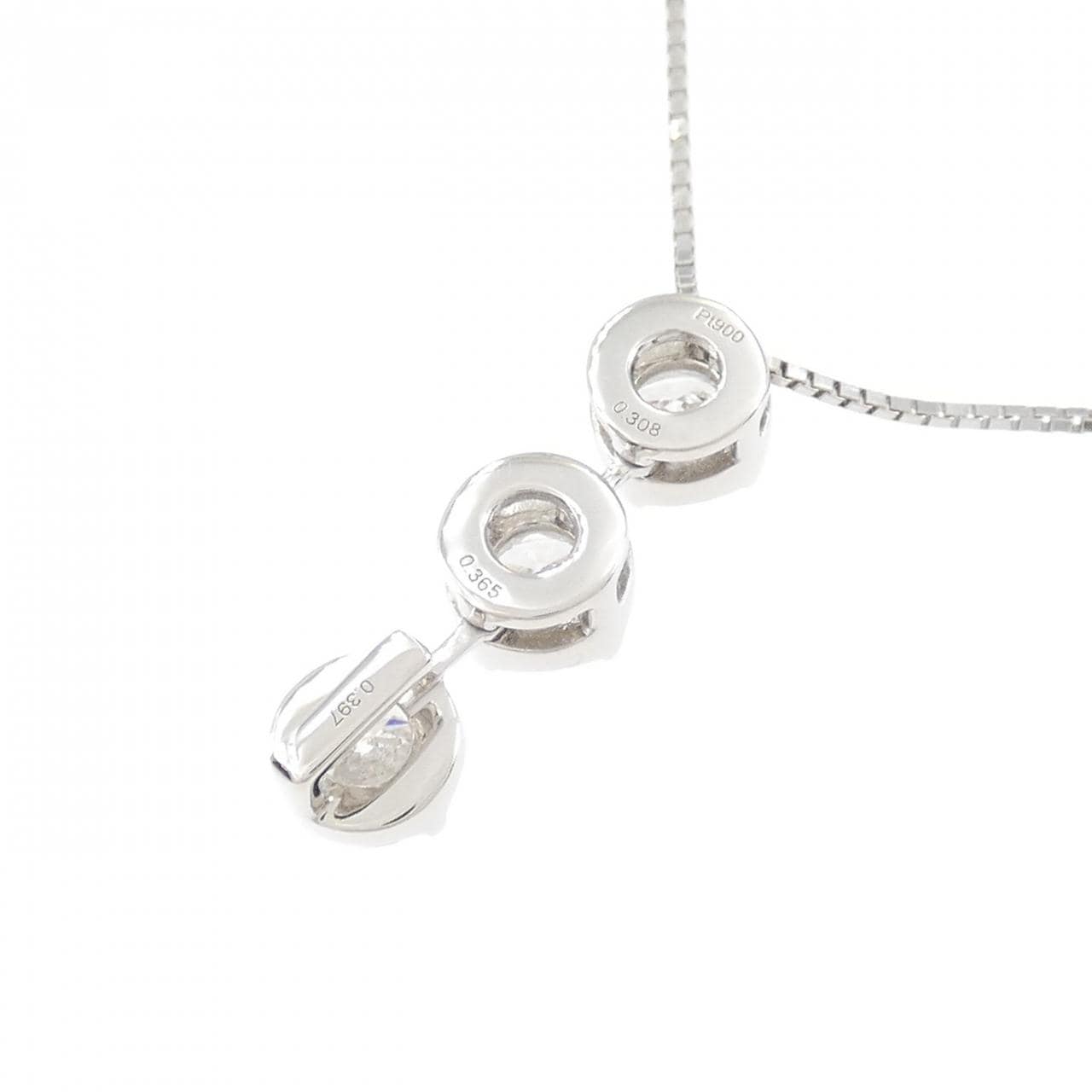 [BRAND NEW] PT900/PT850 2WAY Diamond Necklace 1.070CT G SI1 VG