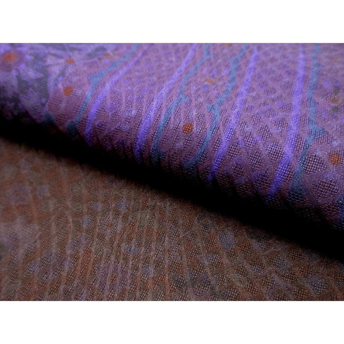 【新品】単衣　紋紗織訪問着　友禅加工ボカシ染