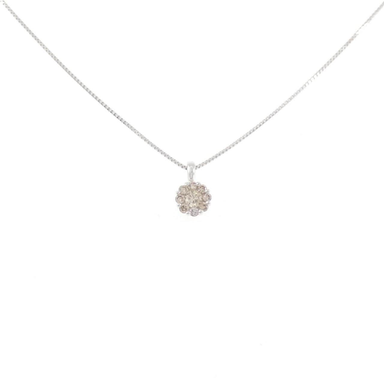 K18WG ダイヤモンド ネックレス 0.15CT