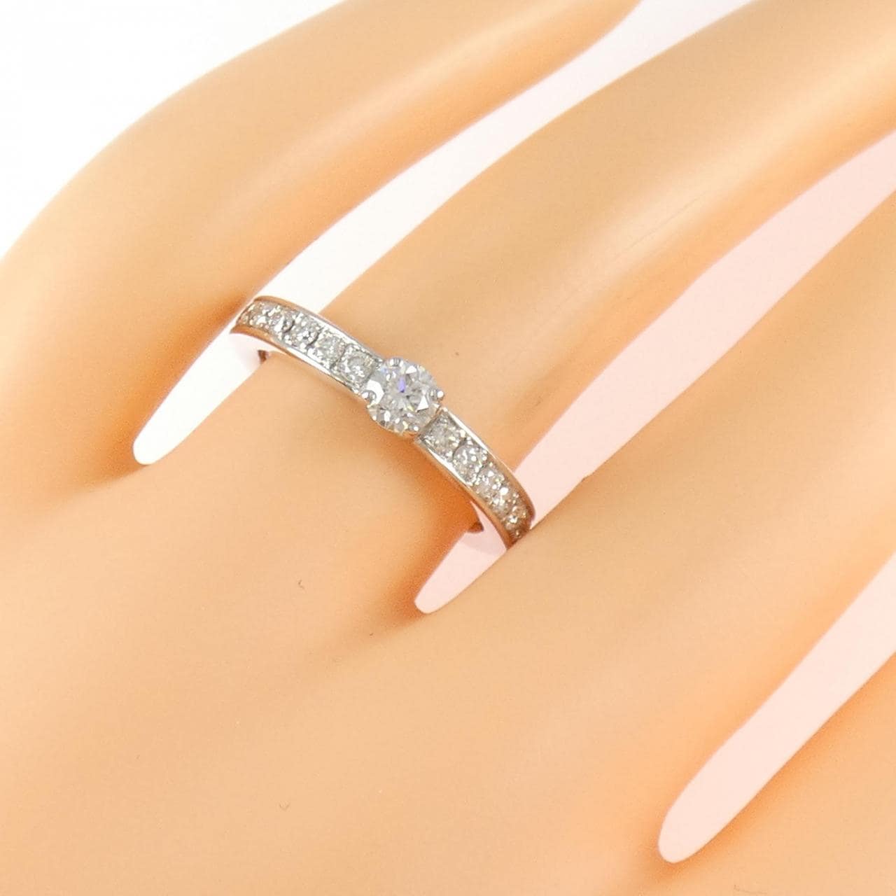 K18WG ダイヤモンド リング 0.26CT