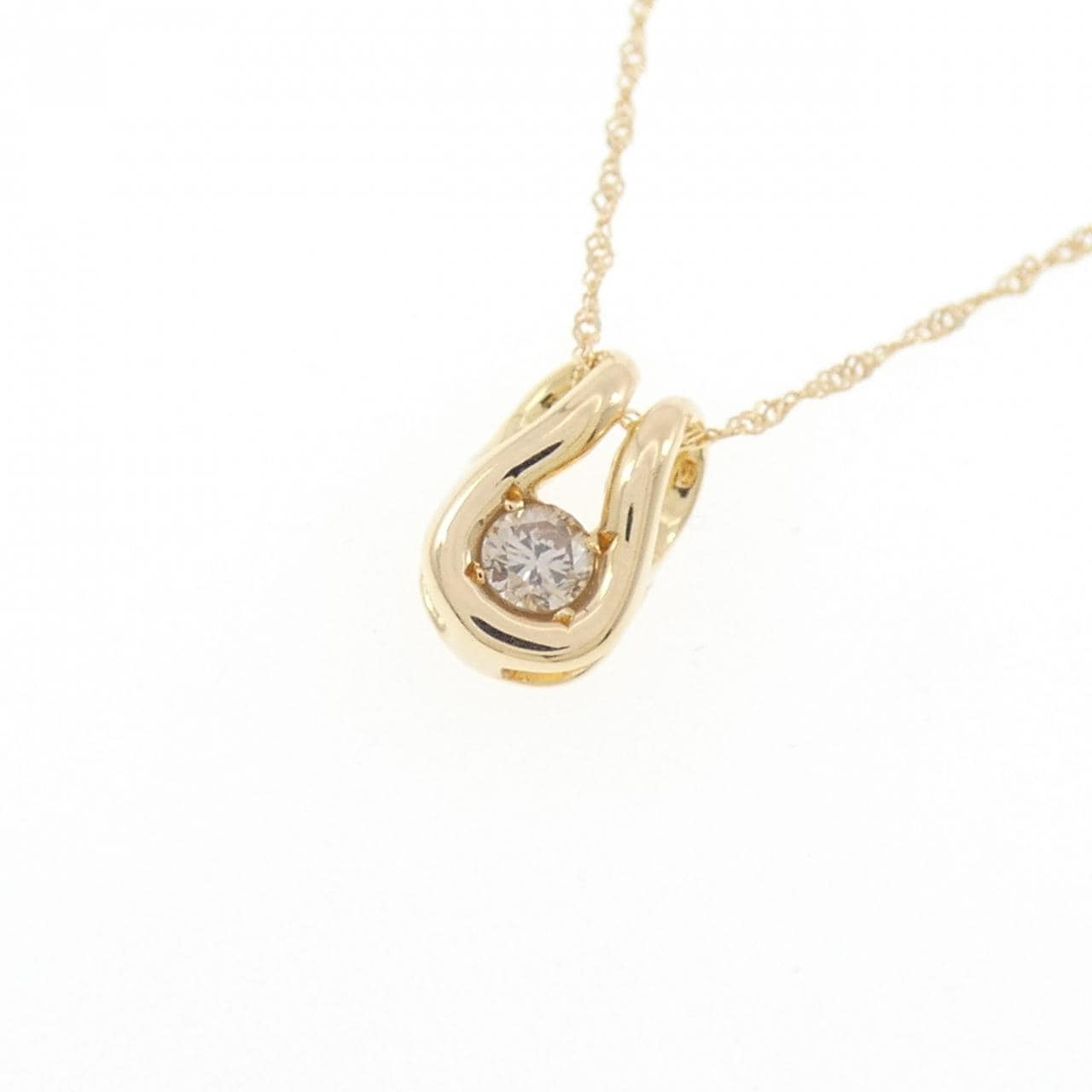 K18YG ダイヤモンド ネックレス 0.10CT