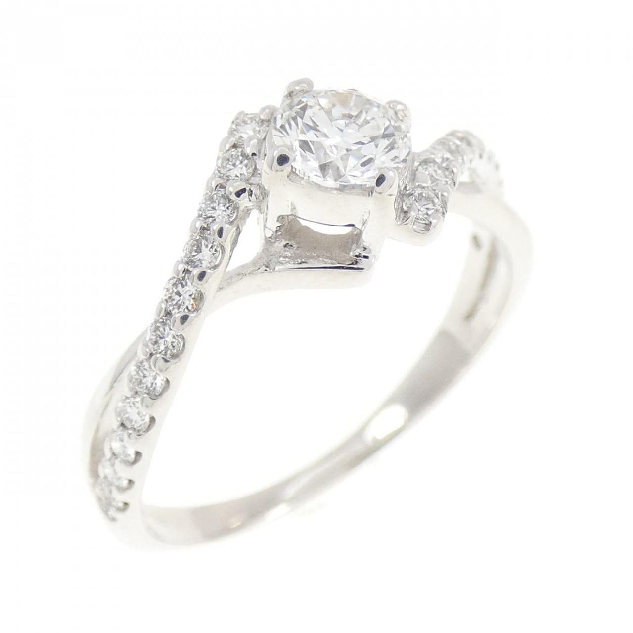 K18WG ダイヤモンド リング 0.301CT F VS1 VG