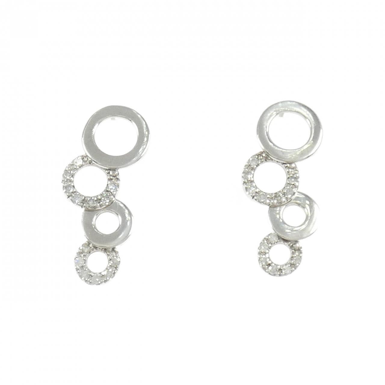 K10WG ダイヤモンド ピアス