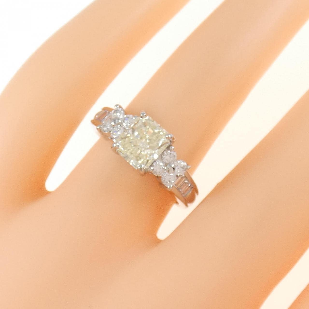[再加工款] PT鑽石戒指 1.315CT VLY VS1 花式切割