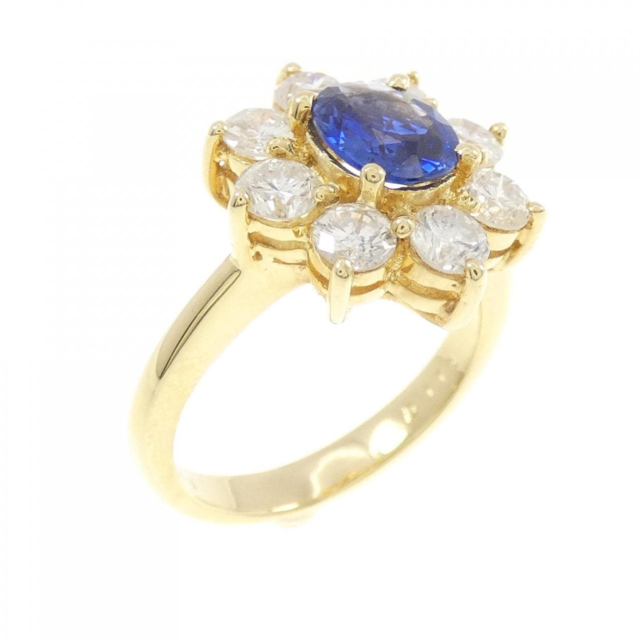 K18YG sapphire ring 0.80CT