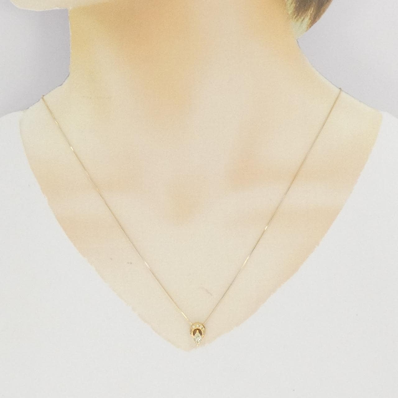 K18YG ダイヤモンド ネックレス 0.34CT
