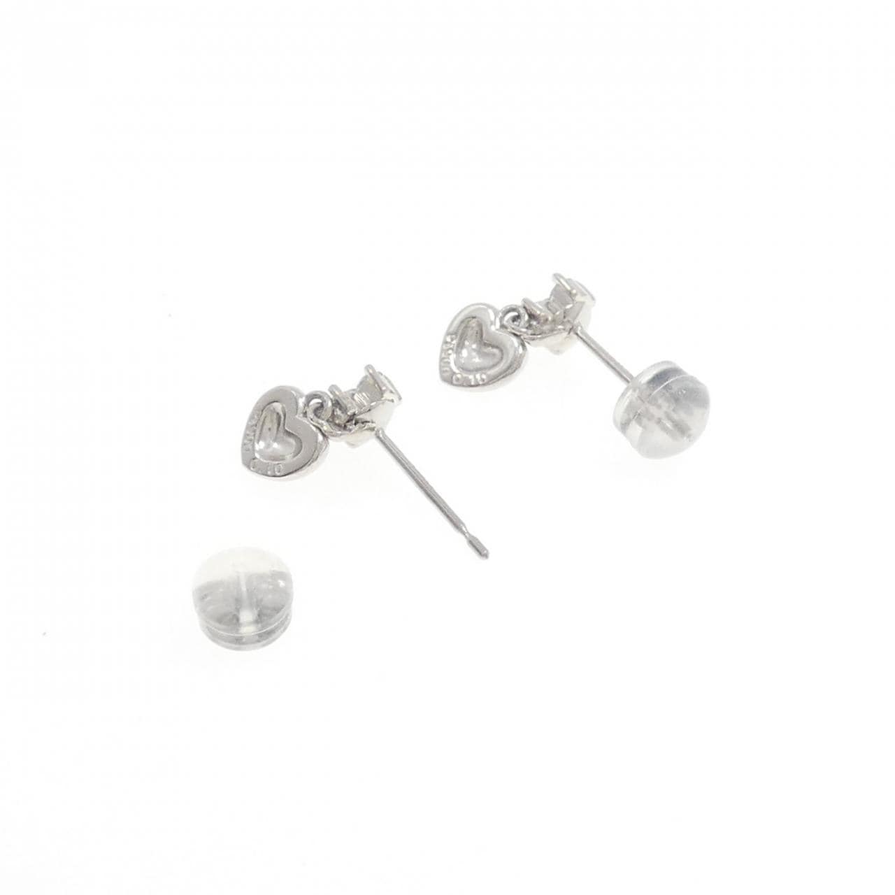 PT900 ハート ダイヤモンド ピアス 0.20CT