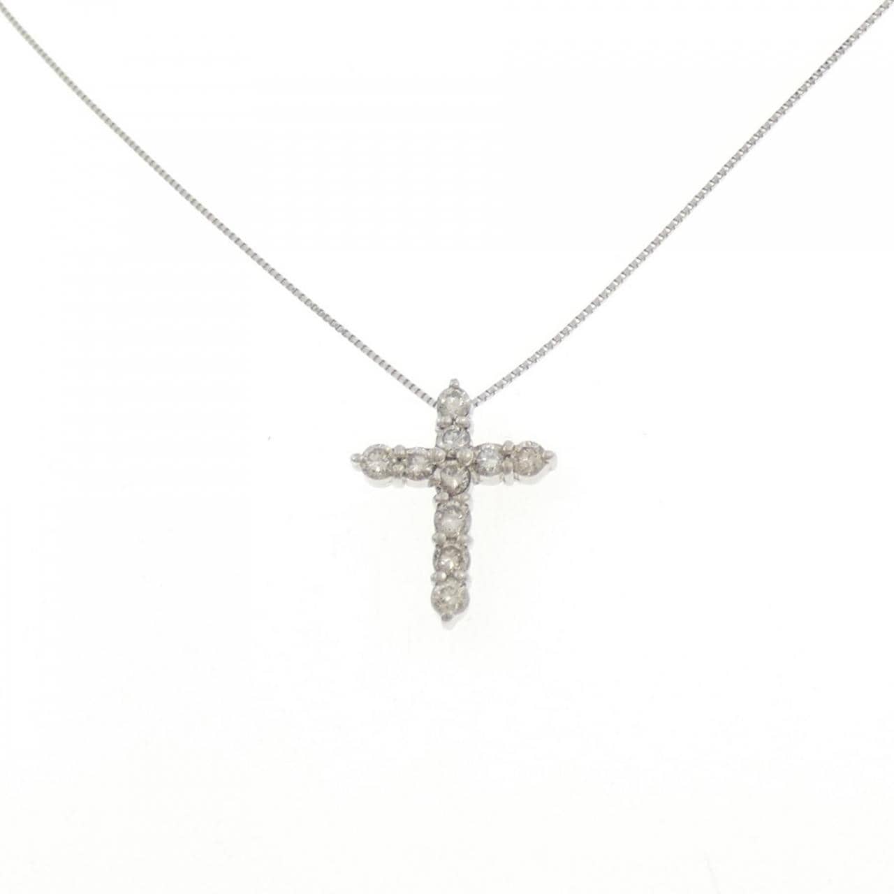 PT900/PT850 クロス ダイヤモンド ネックレス 0.50CT