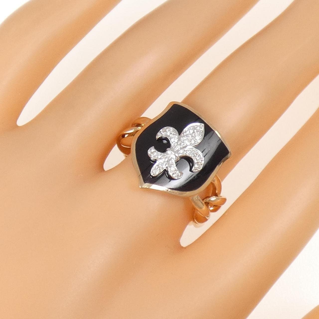 K18PG/K18WG オニキス リング