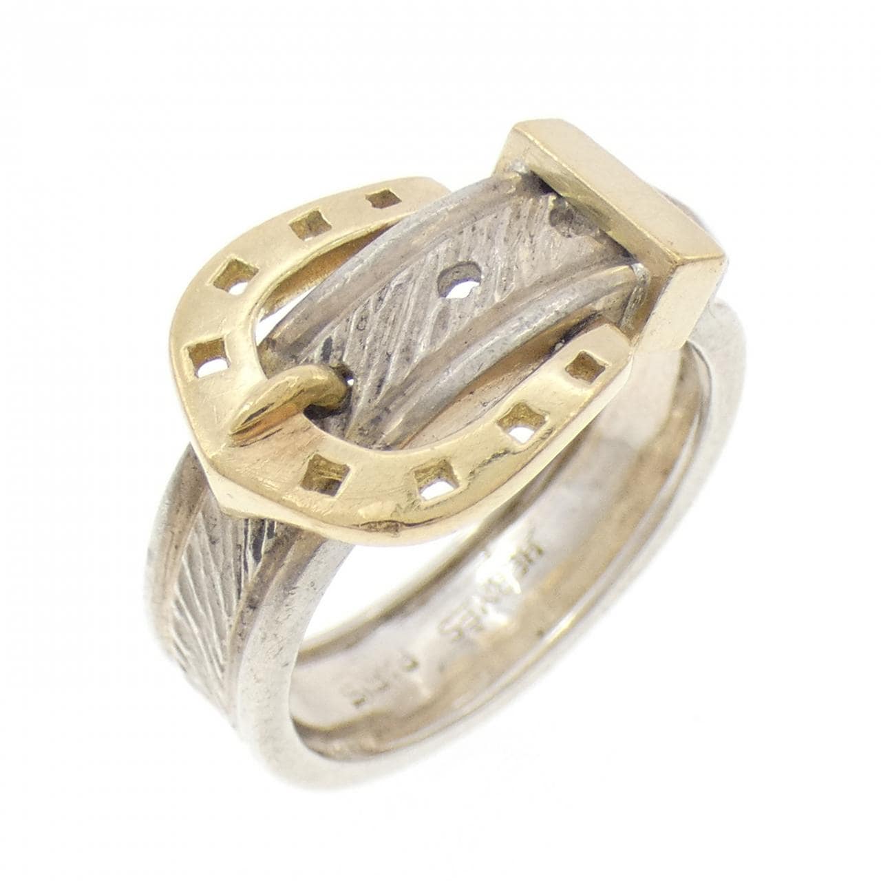 【ヴィンテージ】エルメス ホールマーク/18KYG リング