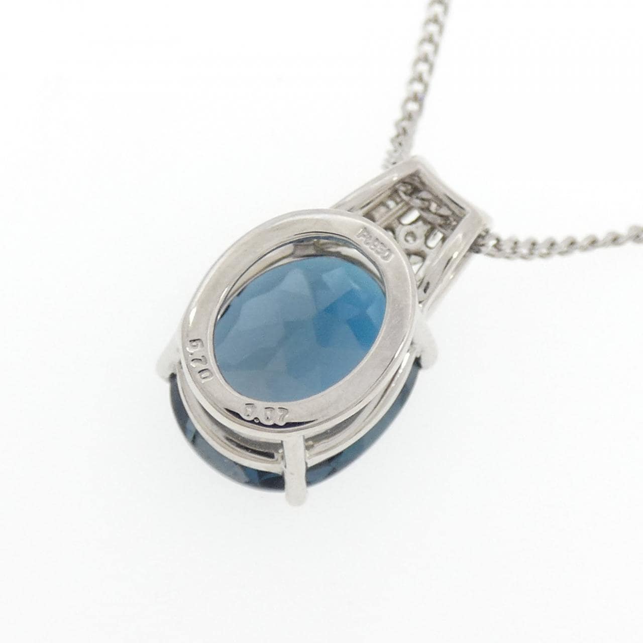 PT950/PT850 ブルートパーズ ネックレス 5.70CT