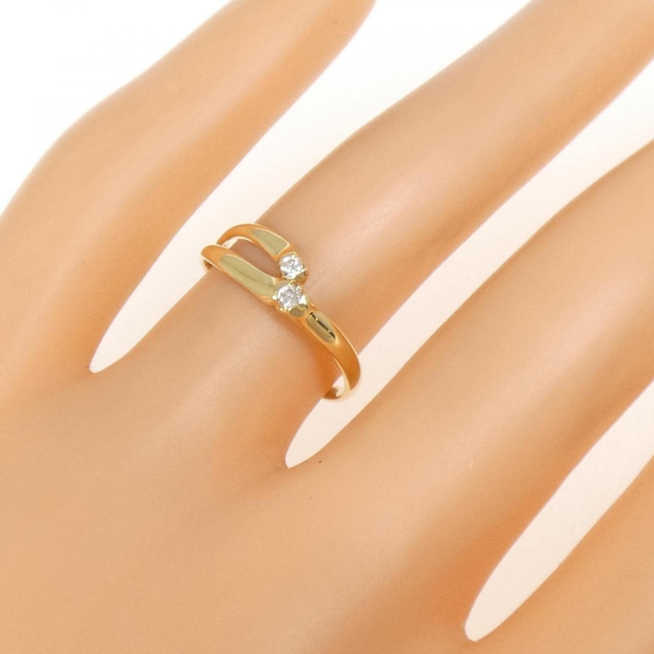 K18YG ダイヤモンド リング 0.05CT