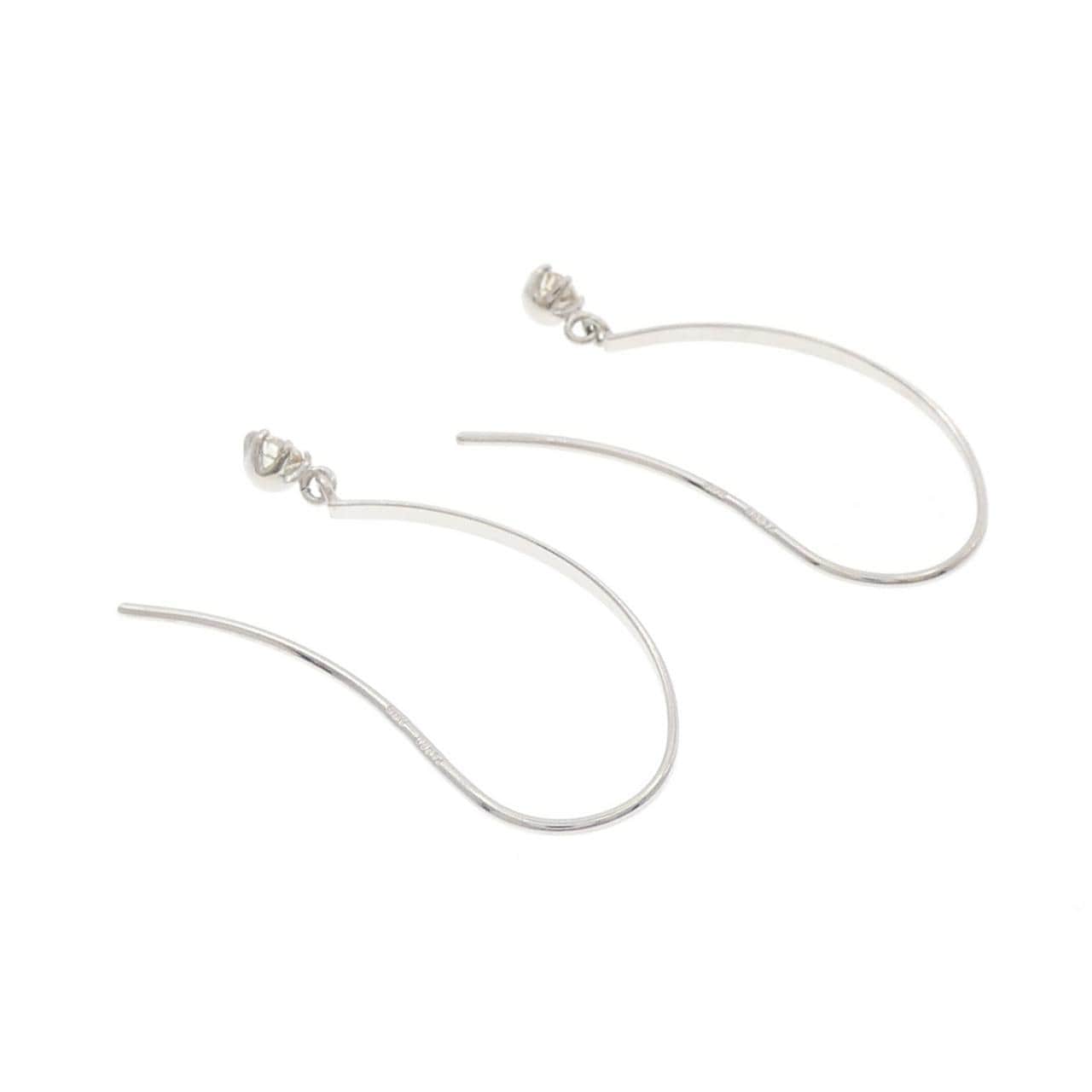 PT900 ダイヤモンド ピアス 0.10CT