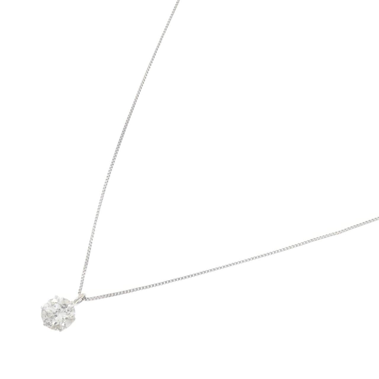 PT900/PT850 ソリティア ダイヤモンド ネックレス 0.383CT