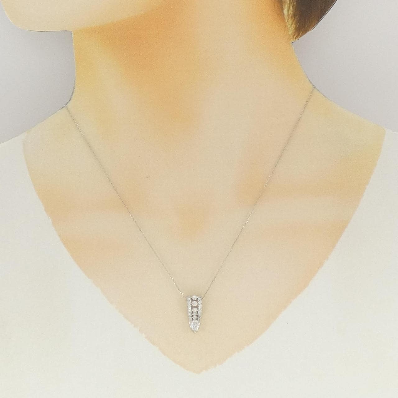 PT900/PT850 ダイヤモンド ネックレス 0.37CT