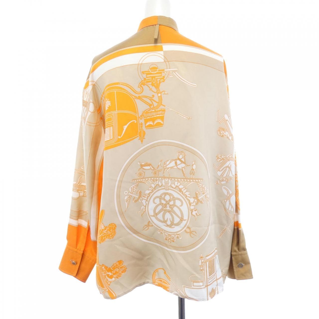 エルメス HERMES EX-LIBRIS 3E0607D7 ツイルレーヌ シャツ