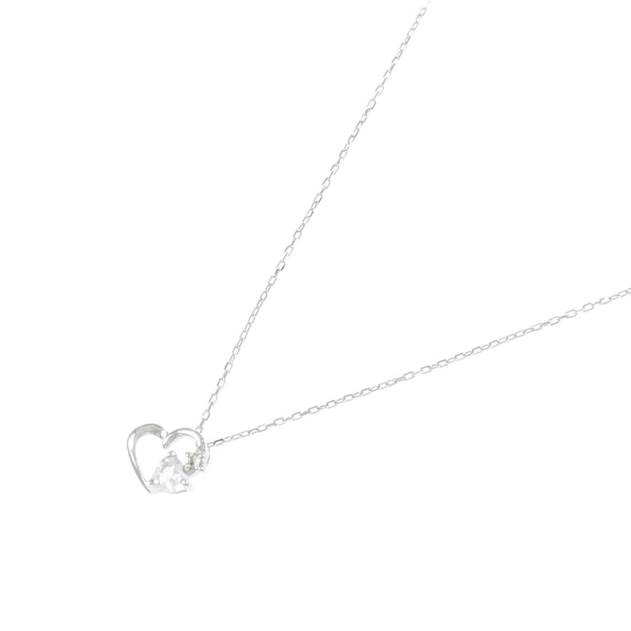 K10WG 心形月光石項鍊