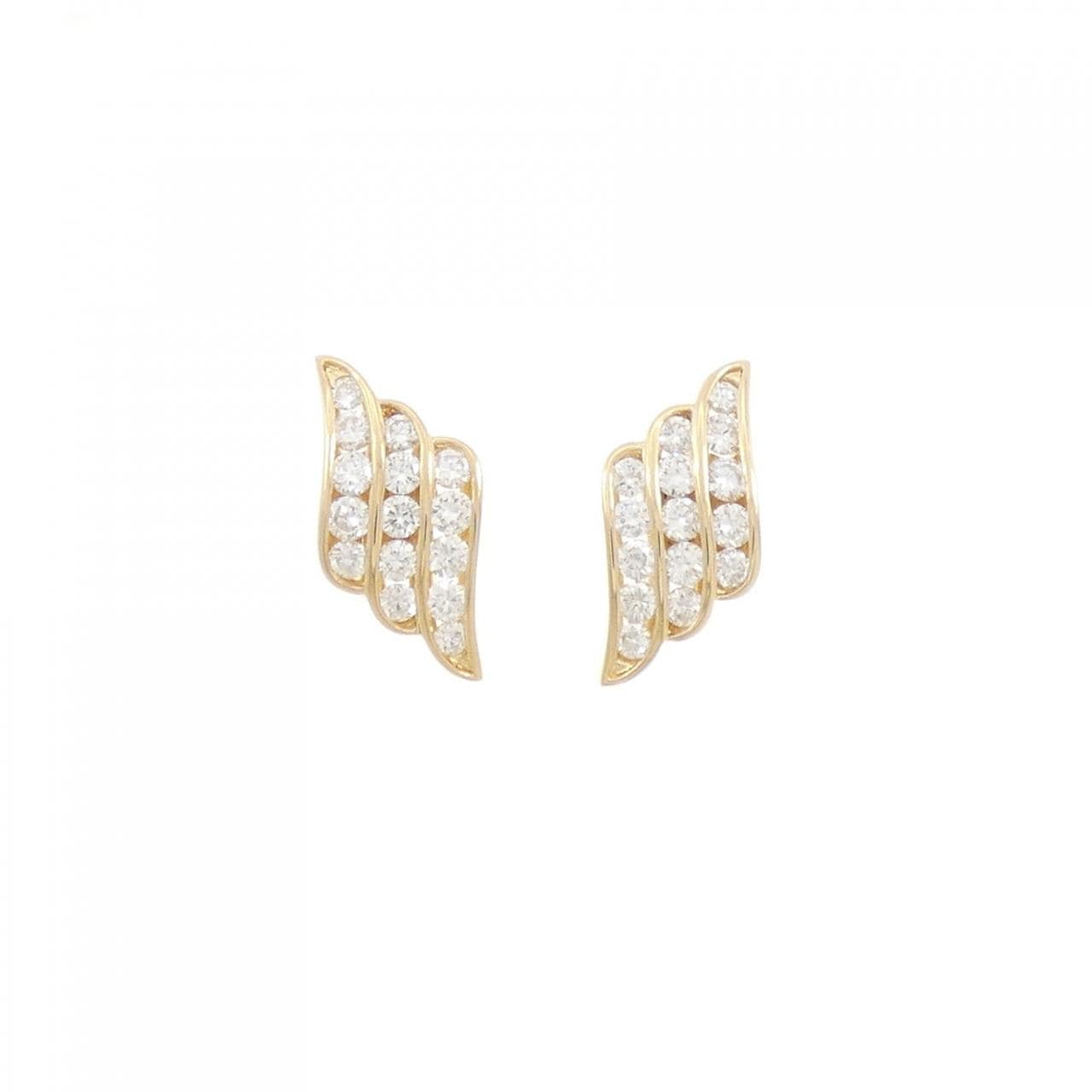 K18YG ダイヤモンド ピアス 0.80CT