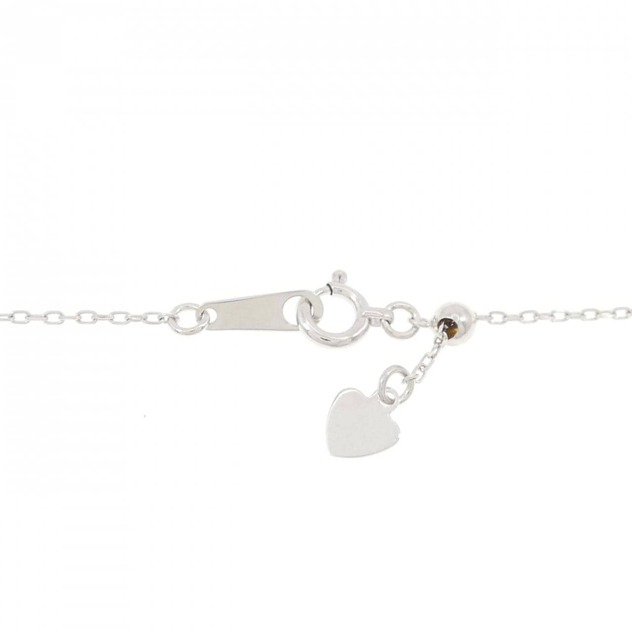 K18WG フラワー ダイヤモンド ネックレス 0.50CT
