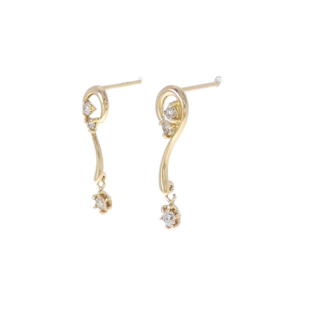 K18YG ダイヤモンド ピアス 0.15CT
