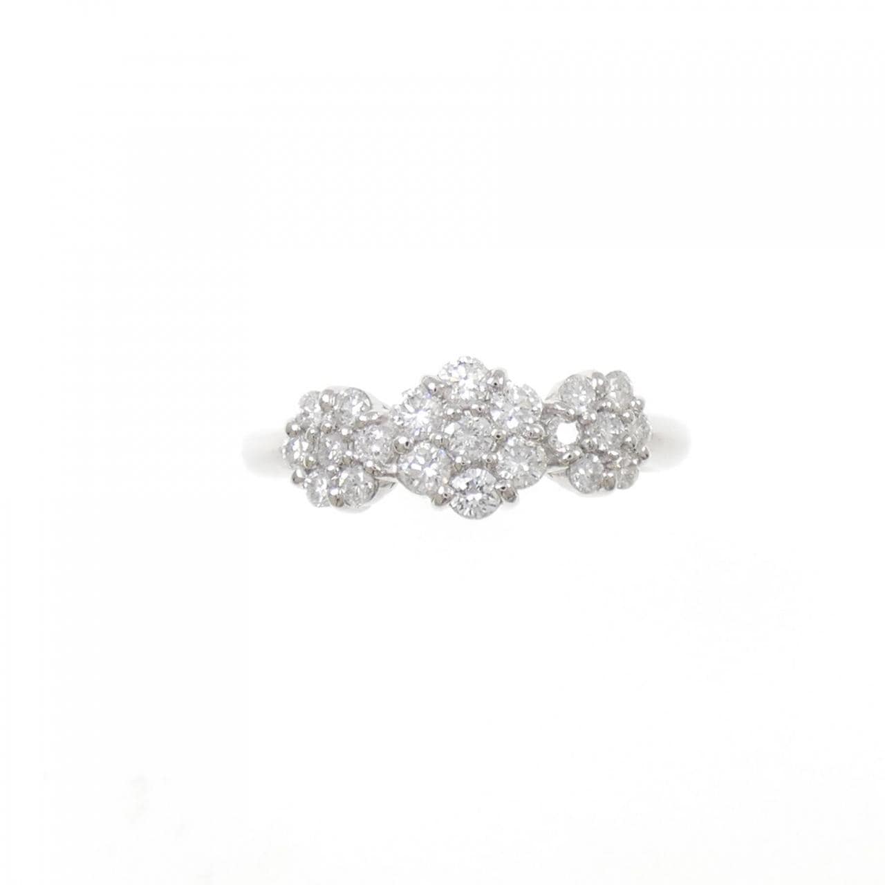 PT900 フラワー ダイヤモンド リング 0.50CT