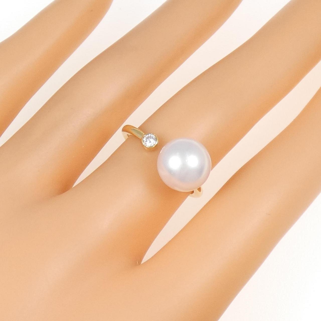 K18YG アコヤパール リング 9.5mm