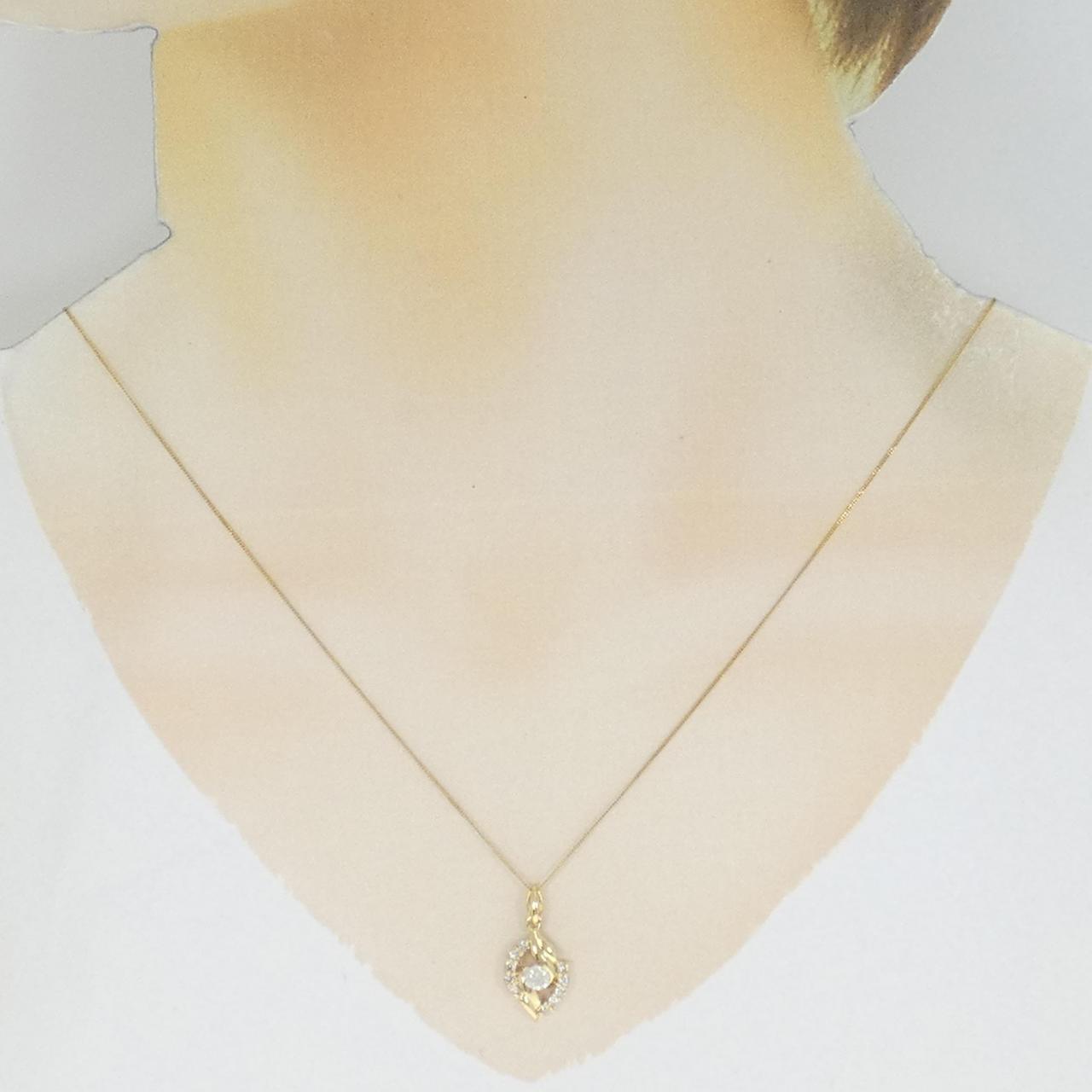 K18YG ダイヤモンド ネックレス 0.35CT