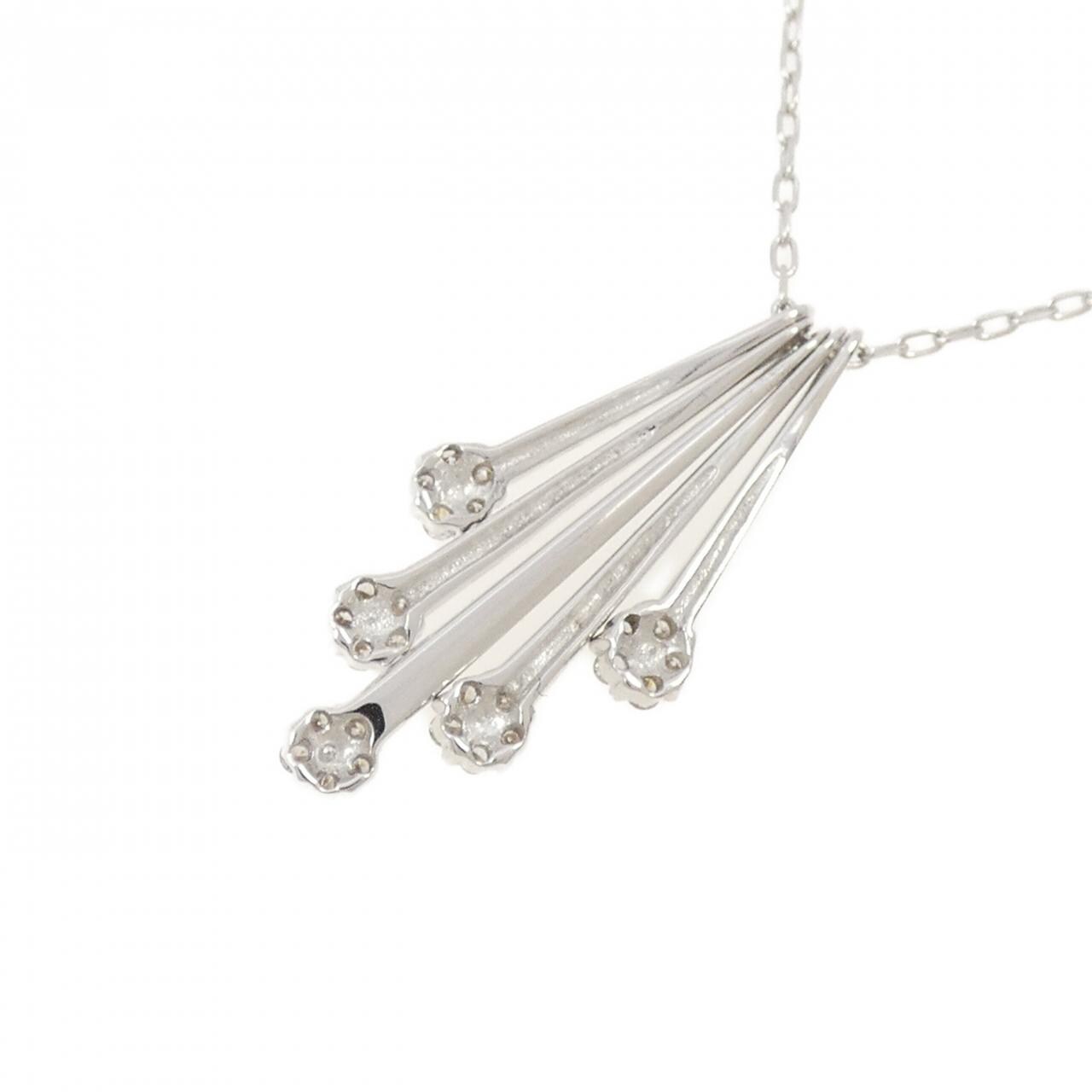 K18WG ダイヤモンド ネックレス 0.15CT