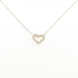K18YG ハート ダイヤモンド ネックレス 0.20CT