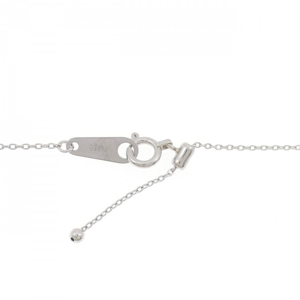 PT900/PT850 フラワー ダイヤモンド ネックレス 0.21CT