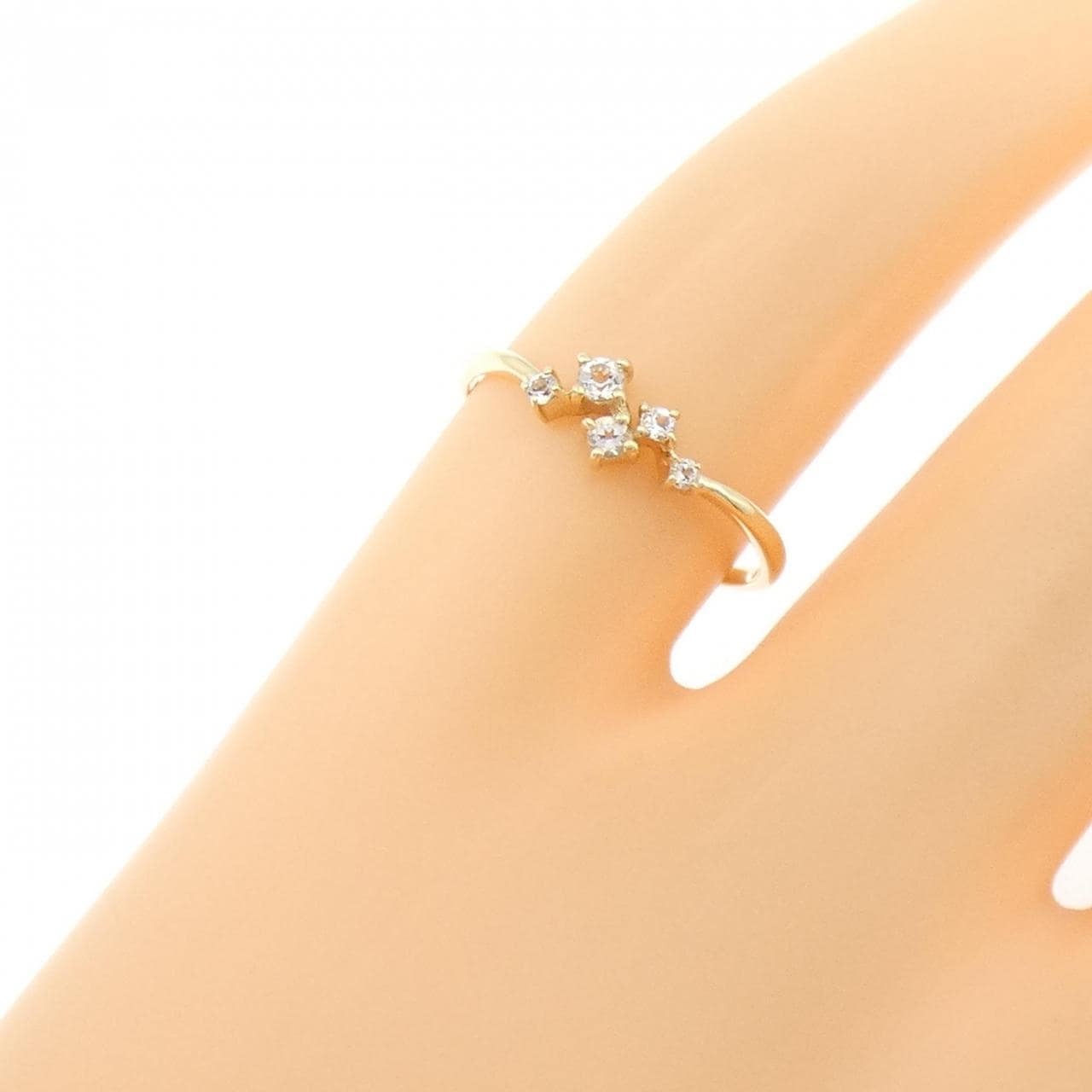 ヴァンドーム ホワイトトパーズ ピンキーリング