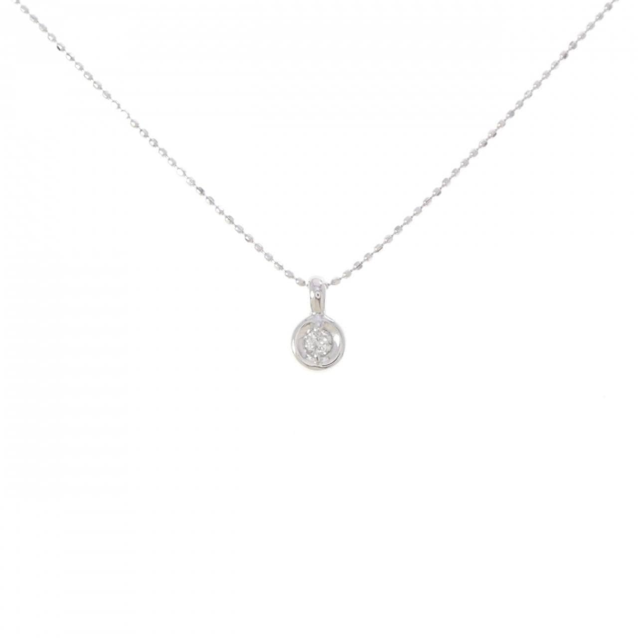 K18WG ダイヤモンド ネックレス 0.04CT