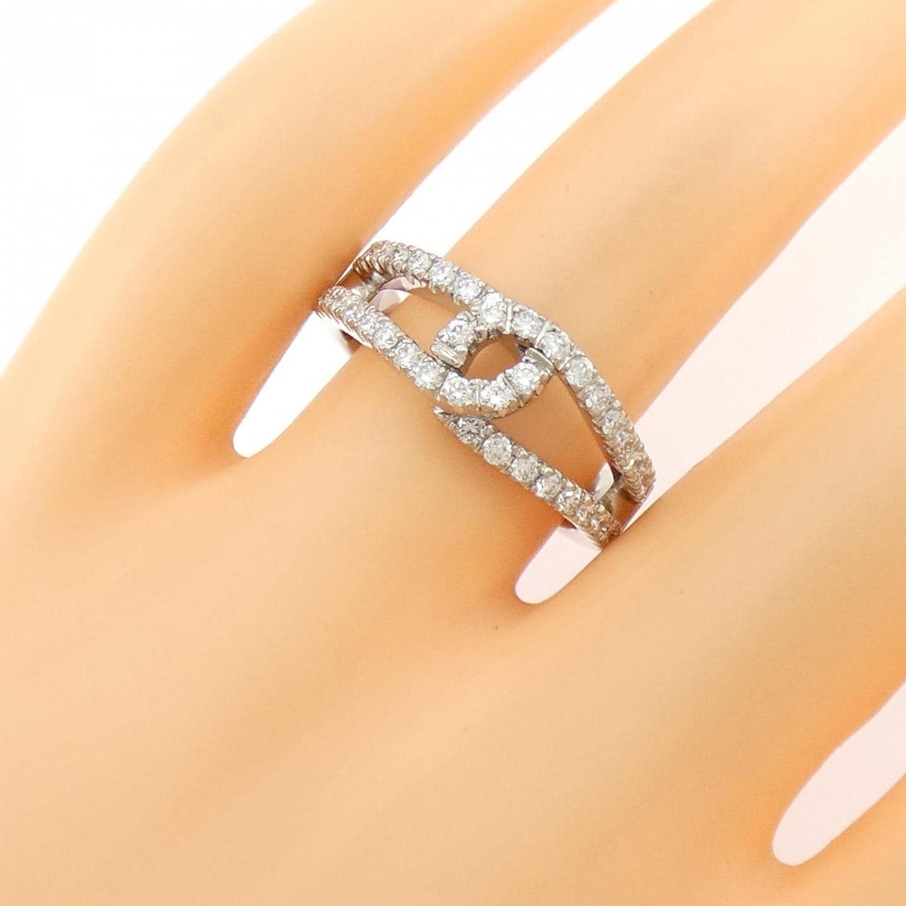 750WG ダイヤモンド リング 0.60CT