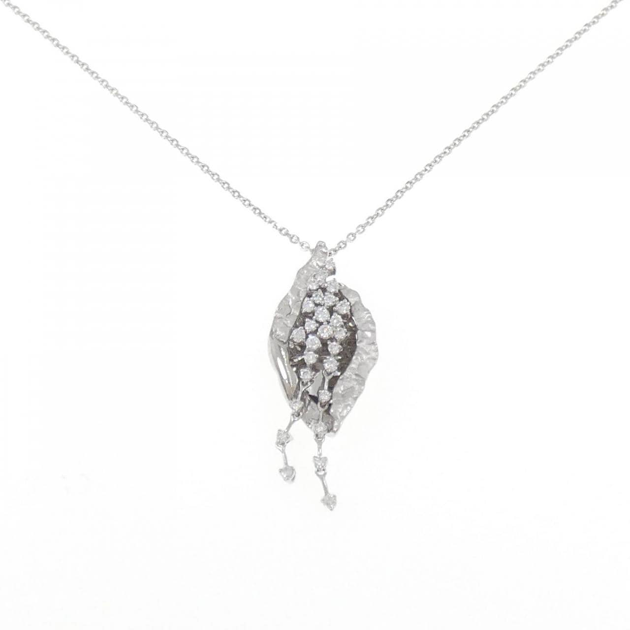 K18WG ダイヤモンド ネックレス 0.40CT
