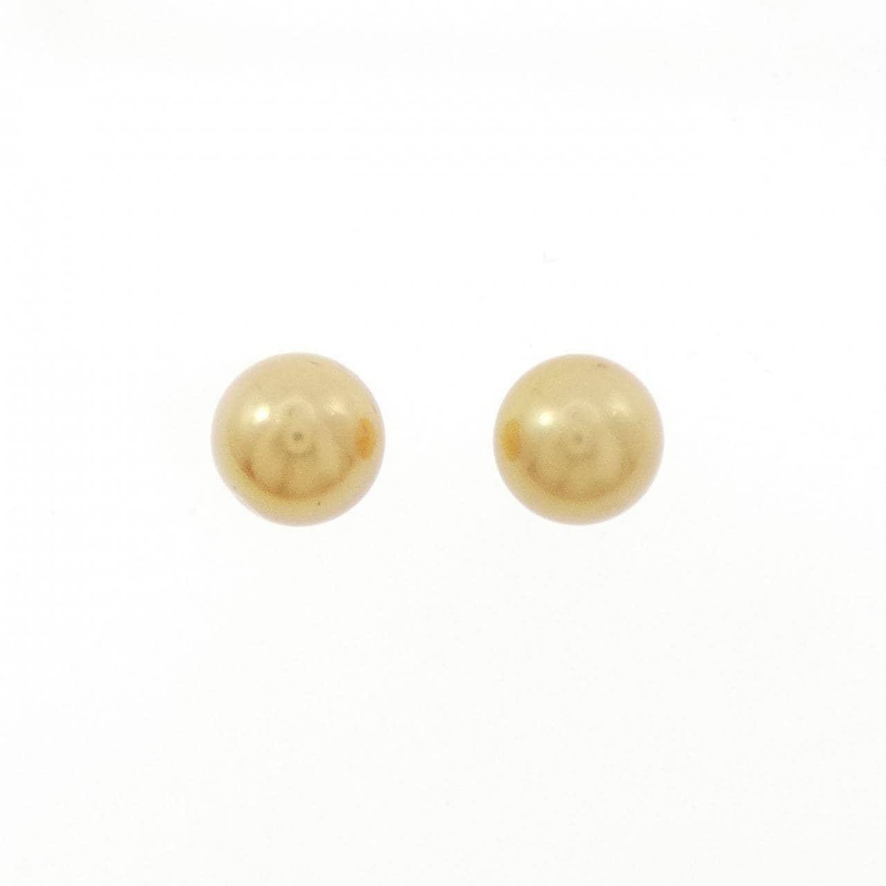 K18YG 白蝶パール ピアス 8.6mm