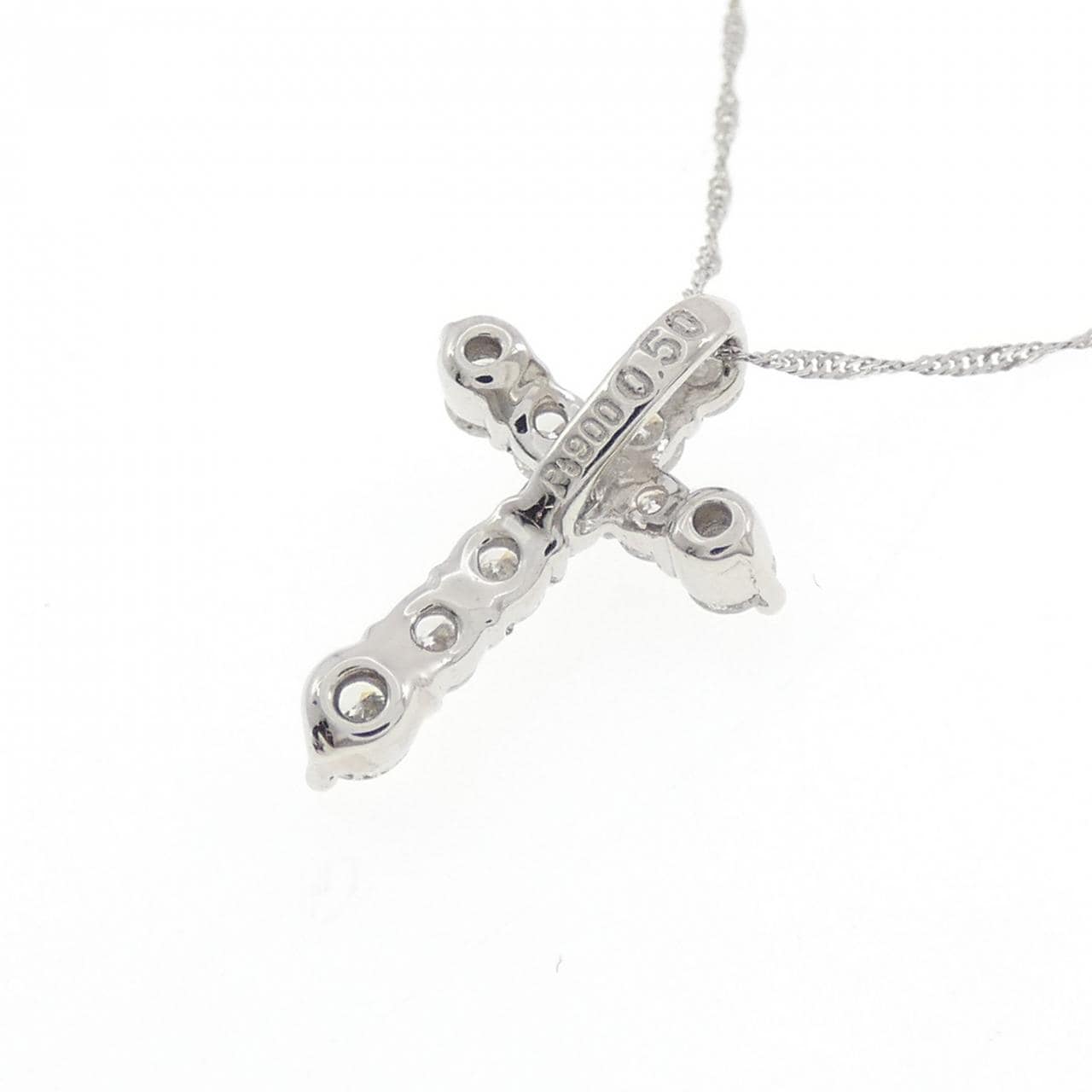 PT900/PT850 クロス ダイヤモンド ネックレス 0.50CT