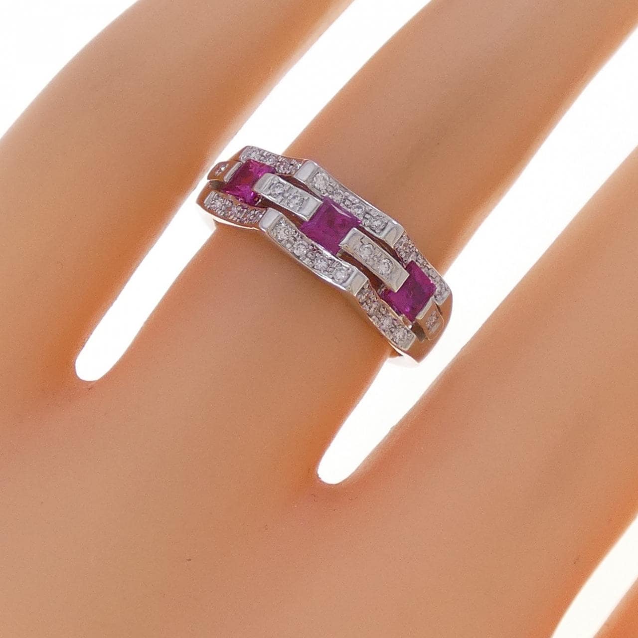 PT900 ルビー リング 0.53CT