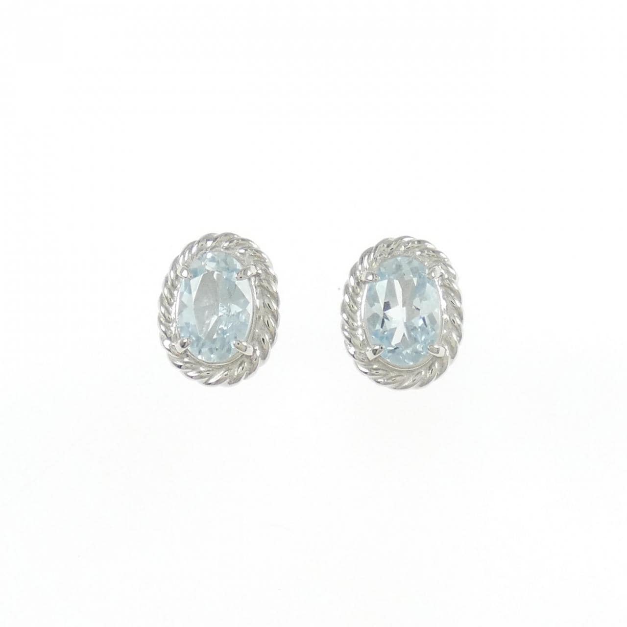 PT900 アクアマリン ピアス